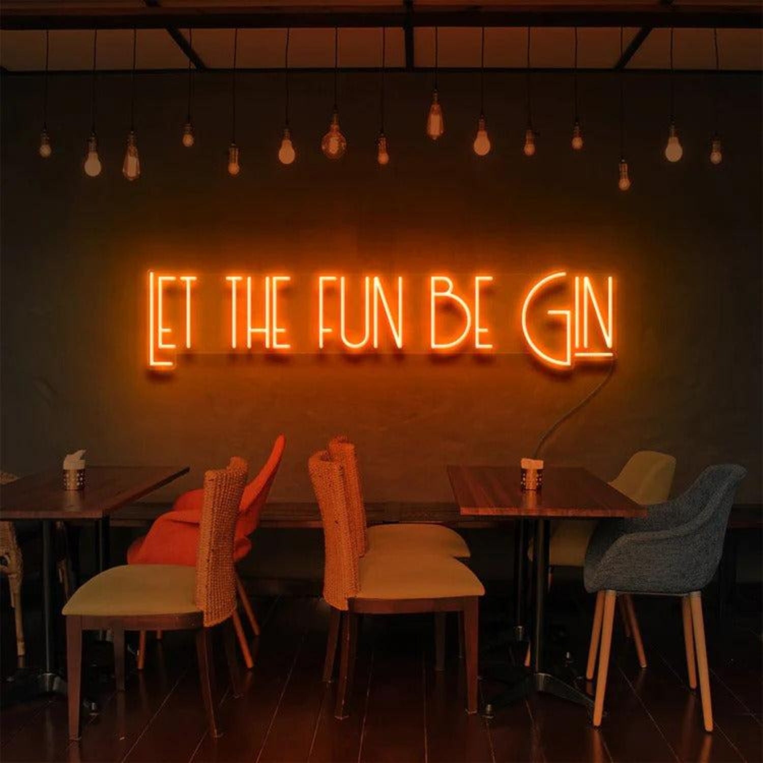 Let The Fun Be Gin LED Neon Sign for Bar Restaurant Home Decor | Shineneon