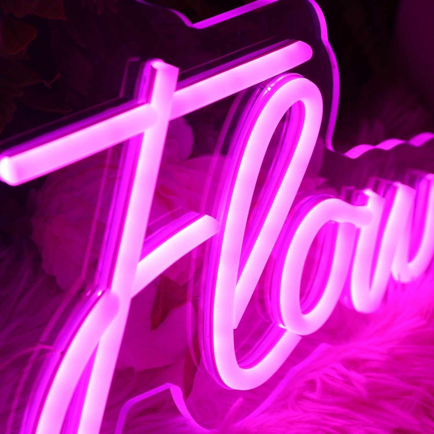 Let The Funky Feels Flow Pink Led Neon Sign - Shineneon