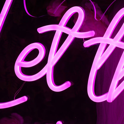 Let The Funky Feels Flow Pink Led Neon Sign - Shineneon