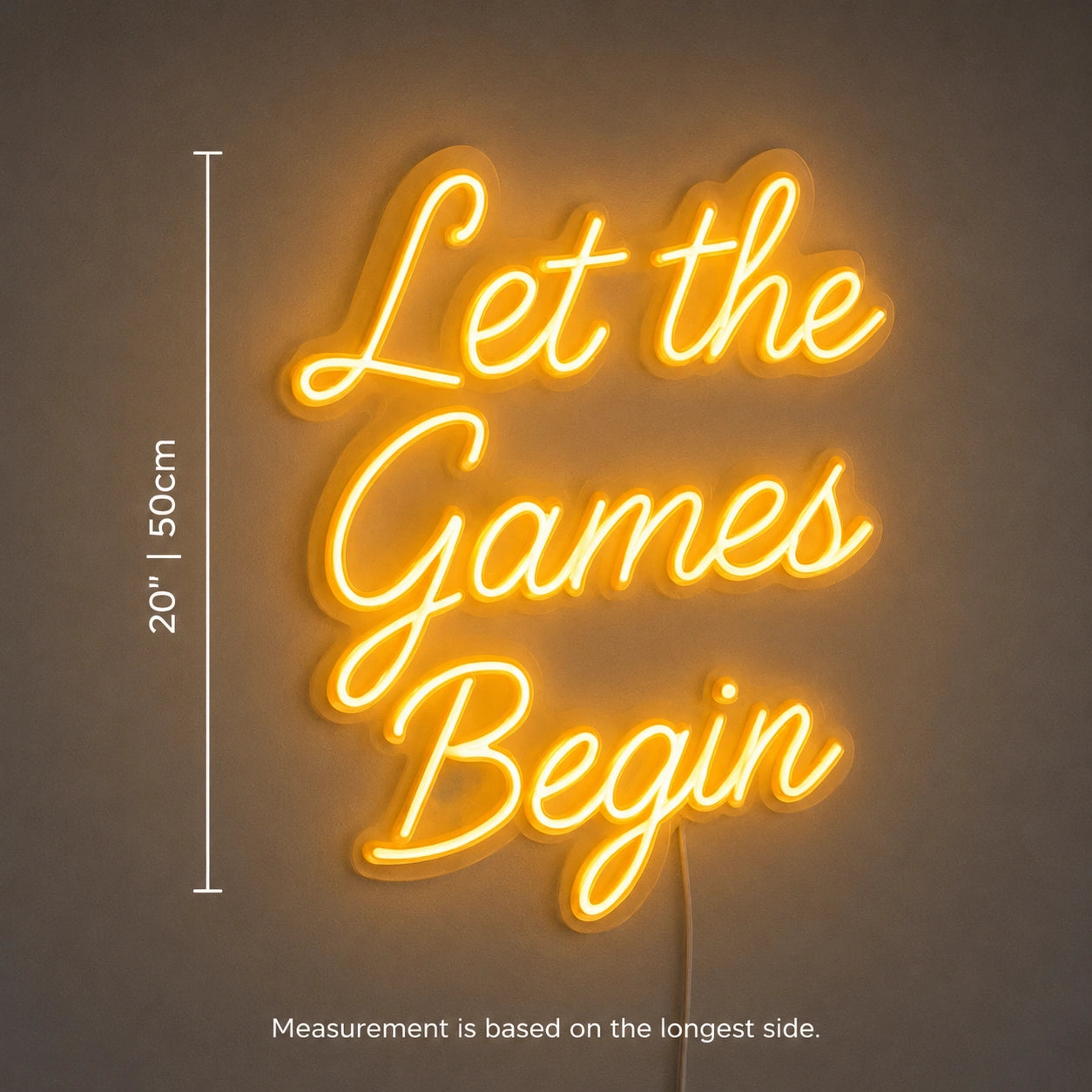 Let The Games Begin Neon Sign LED Neon Sign size image