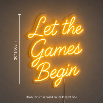Let The Games Begin Neon Sign LED Neon Sign size image