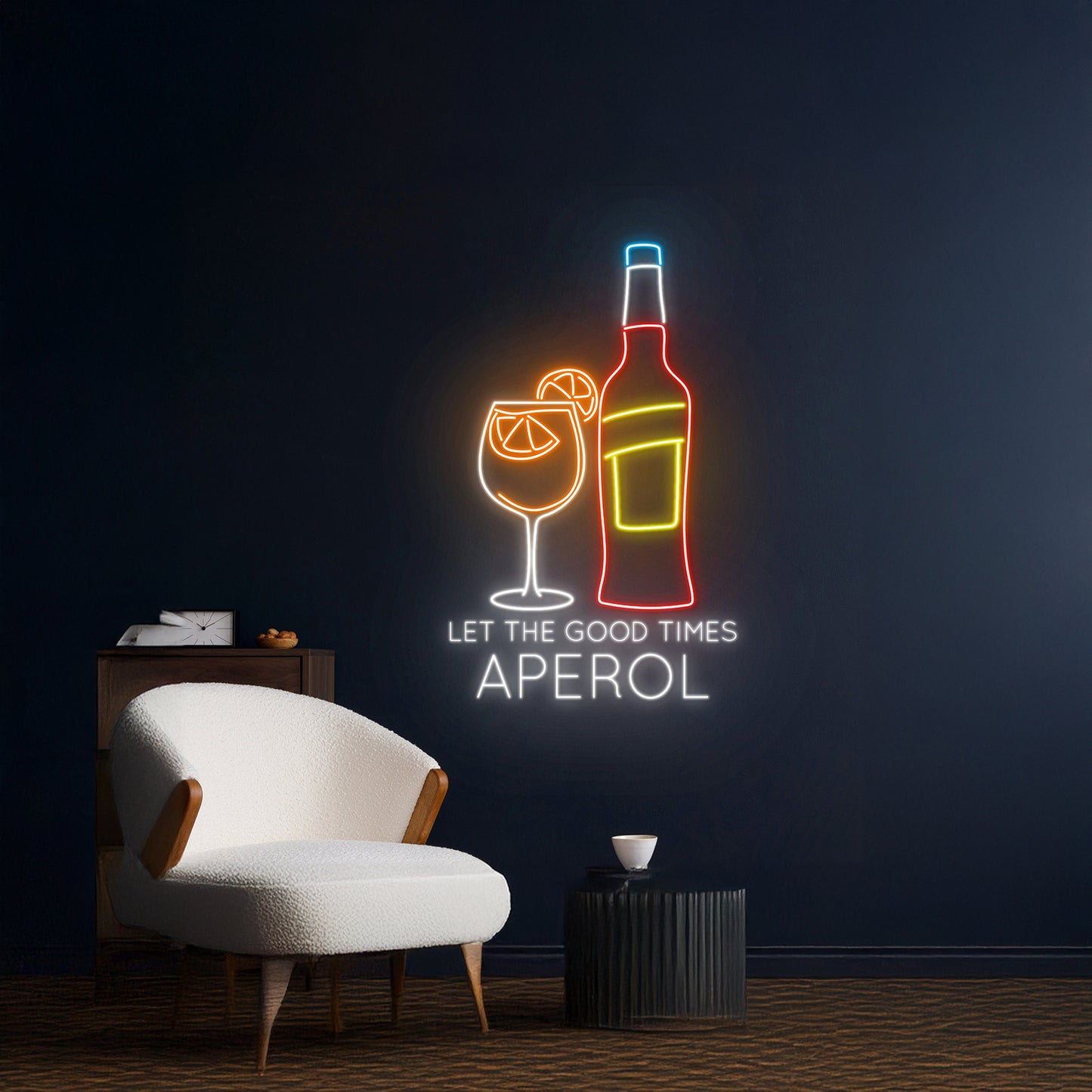 Let The Good Times Aperol Led Sign Wall Decor