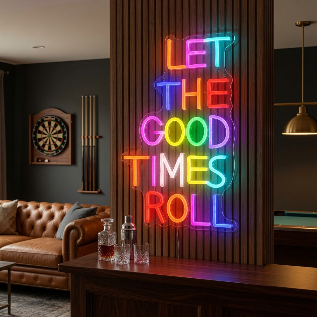 Let The Good Times Roll LED Neon Sign Wall Neon Sign - 03 Real Lifestyle Scene