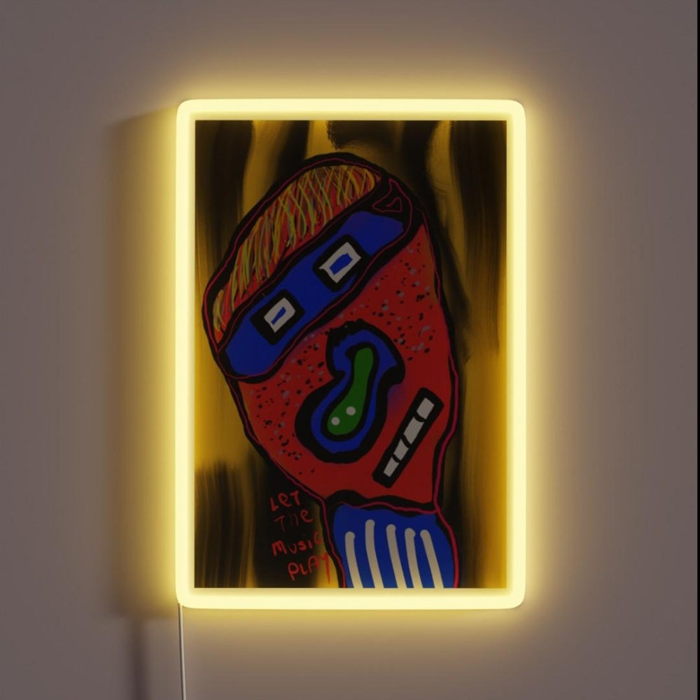 Let The Music Play Rgb Led Neon Sign Abstract Neon Sign