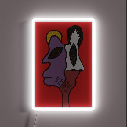 Let The Music Play Rgb Led Neon Sign Abstract Wall Decor