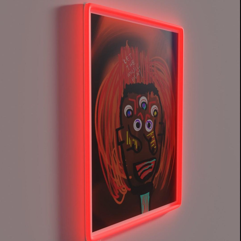 Let The Music Play Rgb Led Neon Sign Aesthetic Neon Sign