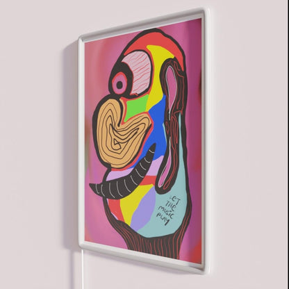 Let The Music Play Rgb Led Neon Sign Aesthetic Wall Decor