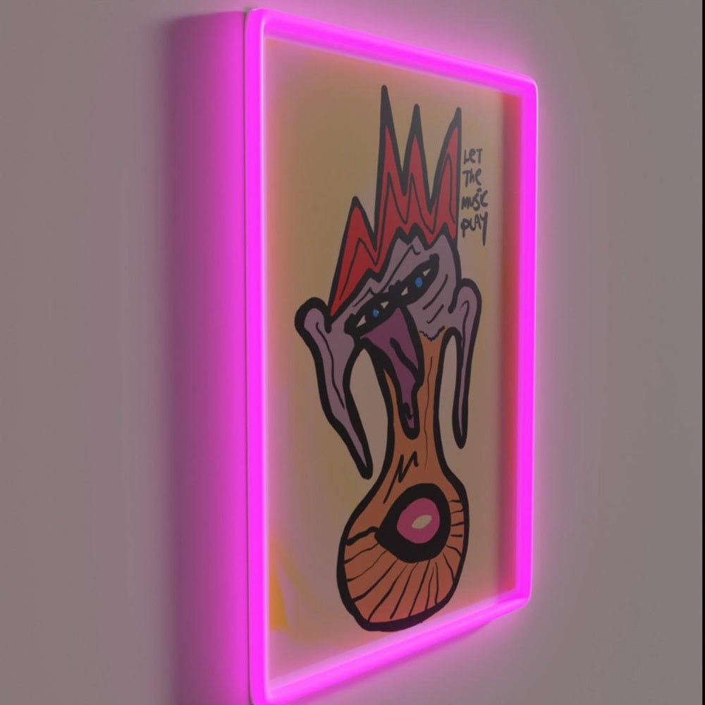 Let The Music Play Rgb Led Neon Sign Artistic Neon Light