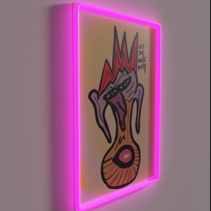 Let The Music Play Rgb Led Neon Sign Artistic Neon Light