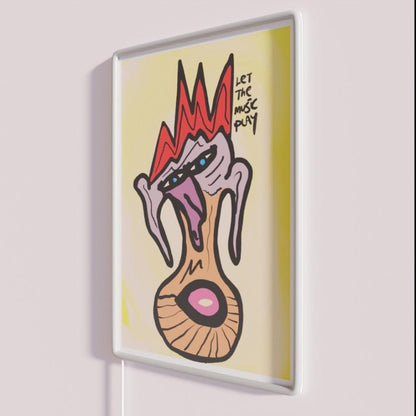 Let The Music Play Rgb Led Neon Sign Artistic Neon Light