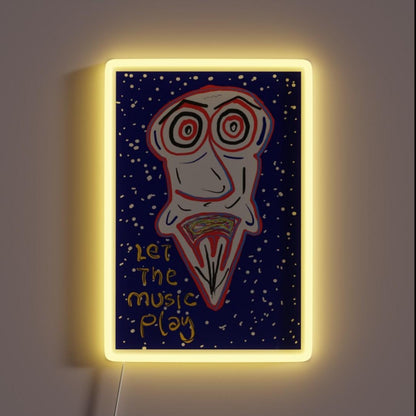 Let The Music Play Rgb Led Neon Sign Bar Aesthetic Neon Sign