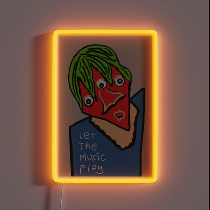 Let The Music Play Rgb Led Neon Sign Bar Art Wall Decor
