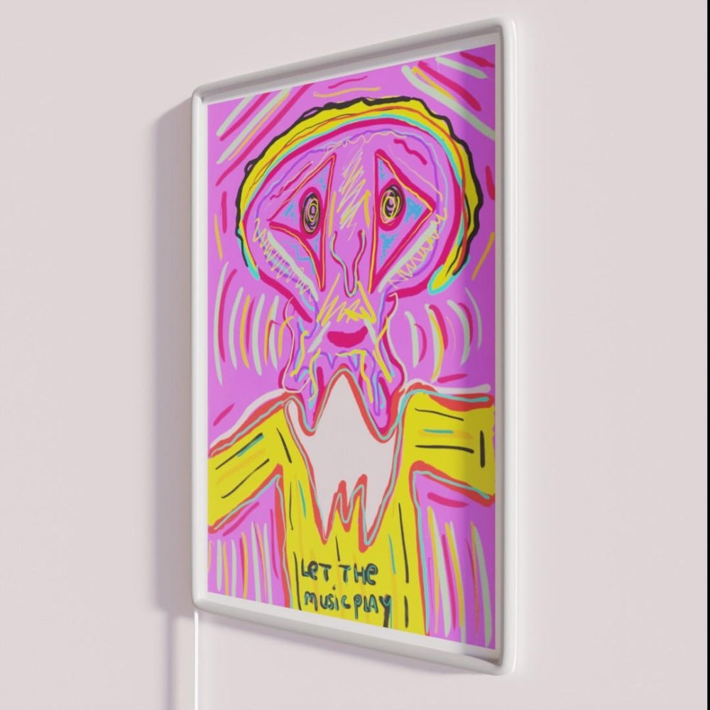 Let The Music Play Rgb Led Neon Sign Bar Artistic Neon Light