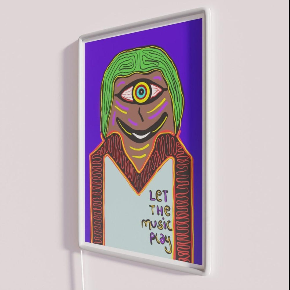 Let The Music Play Rgb Led Neon Sign Bar Custom Neon Sign