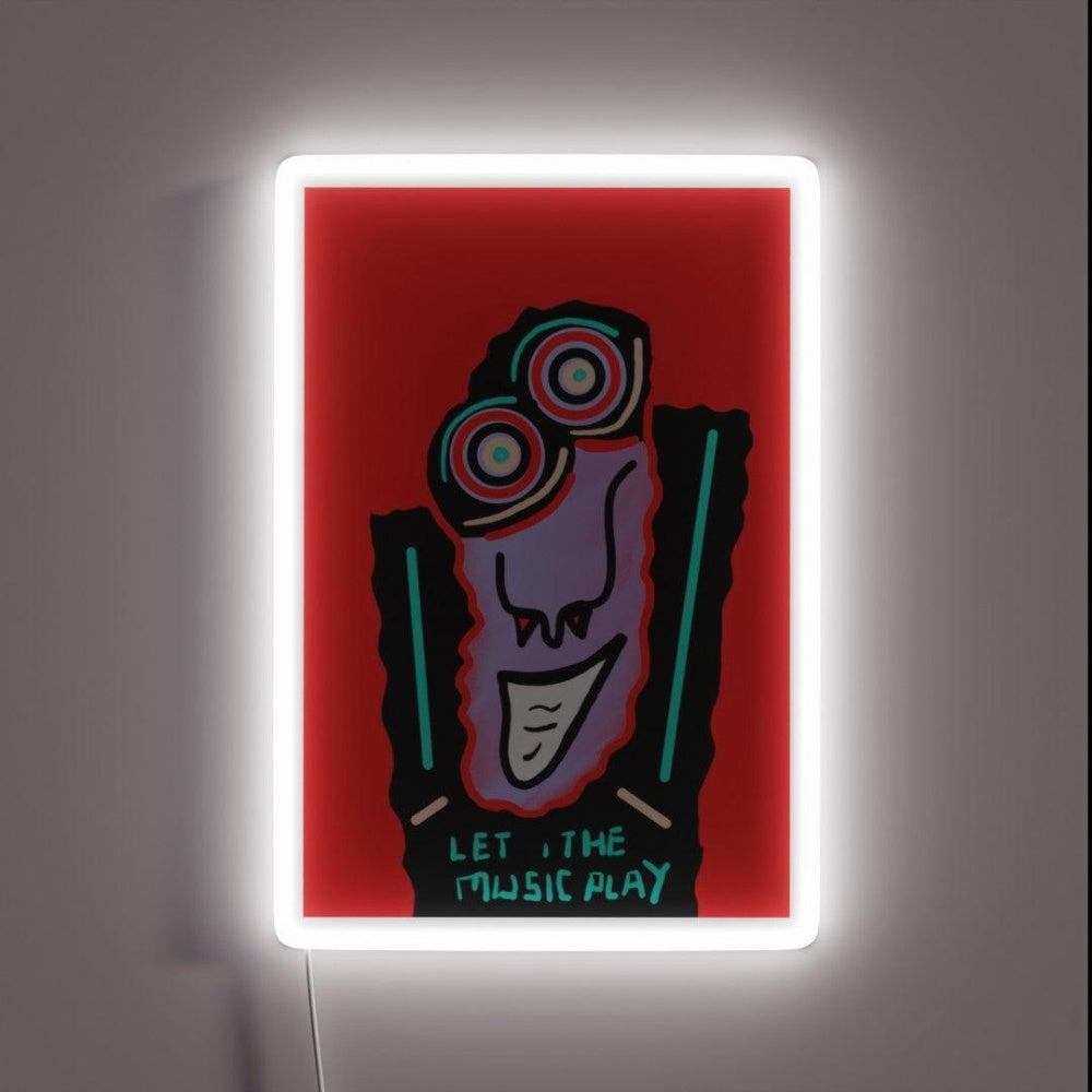 Let The Music Play Rgb Led Neon Sign Bar Custom Wall Decor