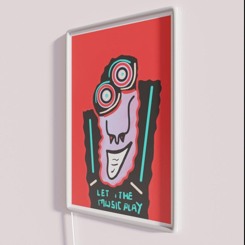 Let The Music Play Rgb Led Neon Sign Bar Custom Wall Decor