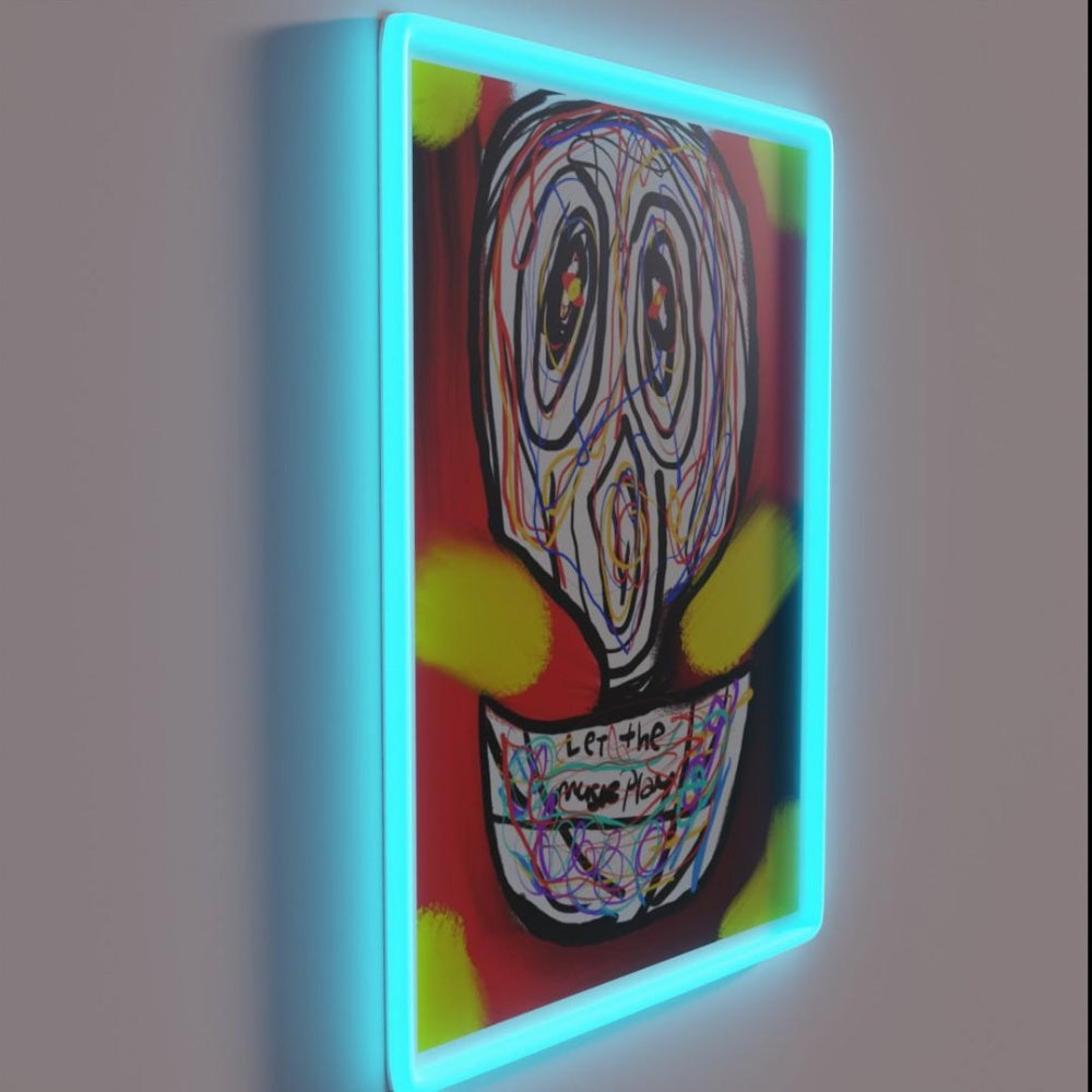 Let The Music Play Rgb Led Neon Sign Bar Decor