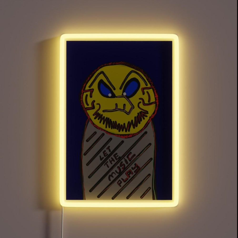 Let The Music Play Rgb Led Neon Sign Bar Gallery Neon Wall Art