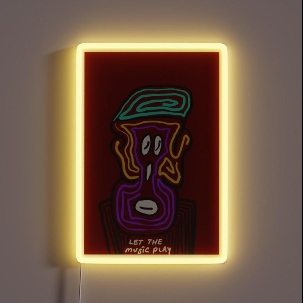 Let The Music Play Rgb Led Neon Sign Bar Minimalist Neon Sign
