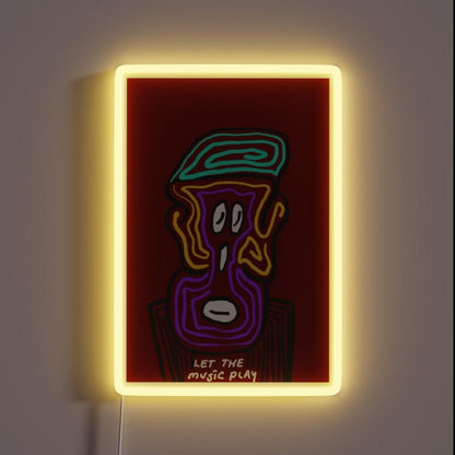 Let The Music Play Rgb Led Neon Sign Bar Minimalist Neon Sign