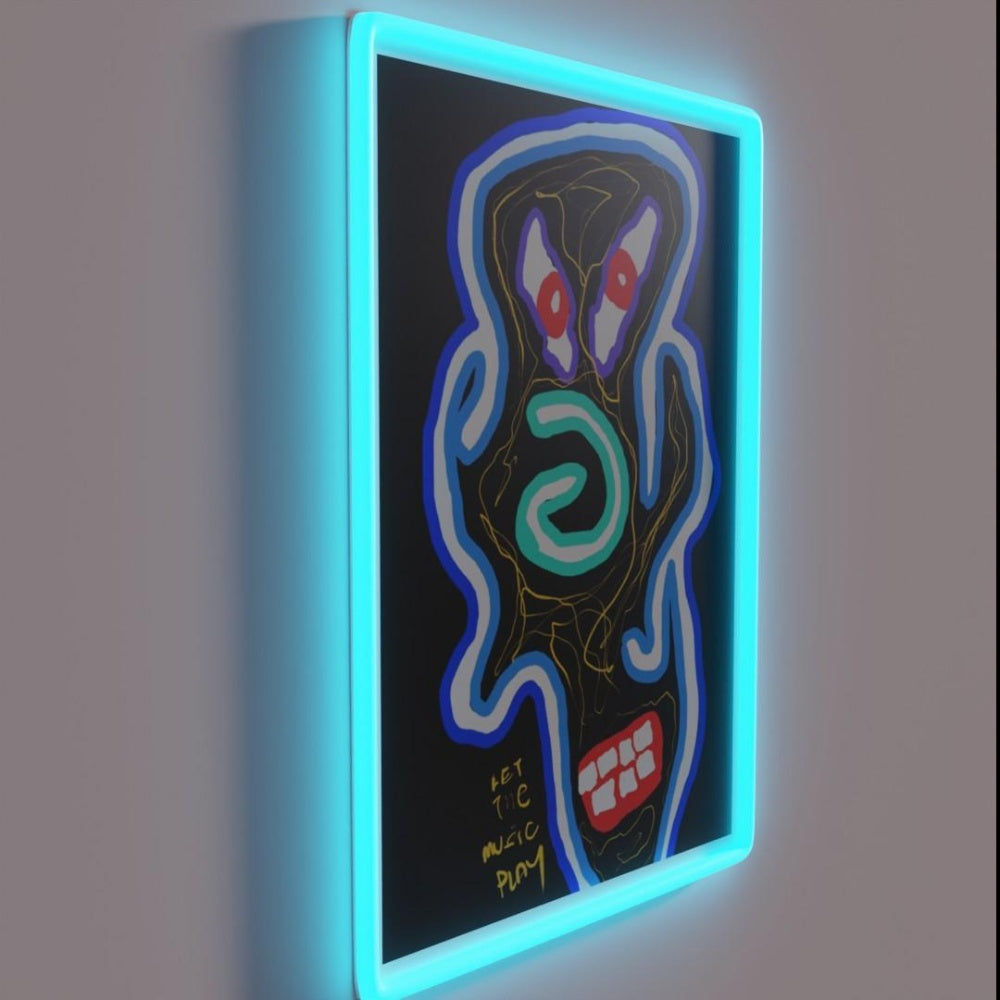 Let The Music Play Rgb Led Neon Sign Bar Neon Food Sign