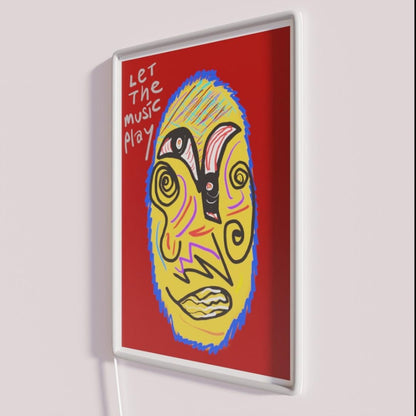 Let The Music Play Rgb Led Neon Sign Bar Neon Love Wall Art