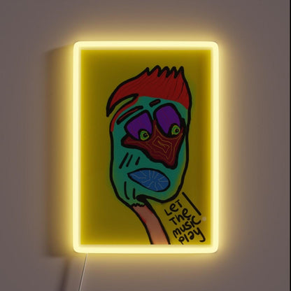 Let The Music Play Rgb Led Neon Sign Bar Neon Quote Sign