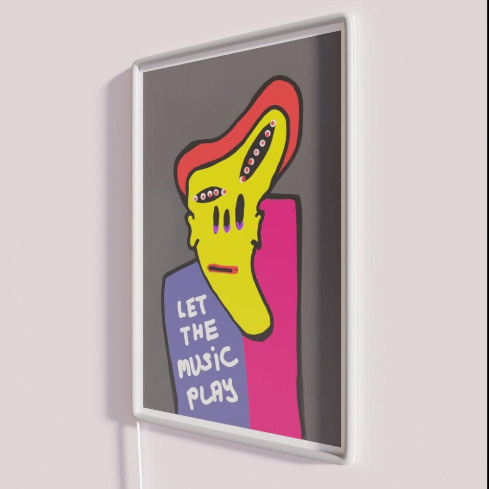 Let The Music Play Rgb Led Neon Sign Bar Neon Sign For Gallery