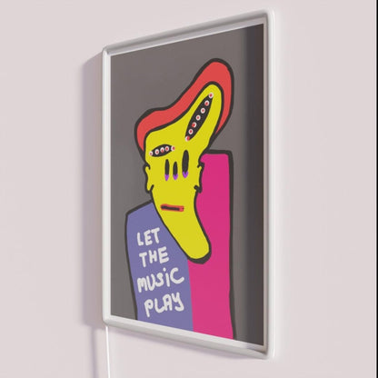 Let The Music Play Rgb Led Neon Sign Bar Neon Sign For Gallery