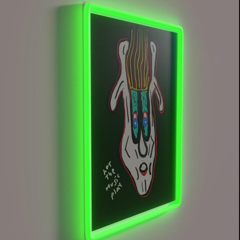 Let The Music Play Rgb Led Neon Sign Bar Neon Sign Wall Art