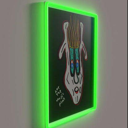 Let The Music Play Rgb Led Neon Sign Bar Neon Sign Wall Art
