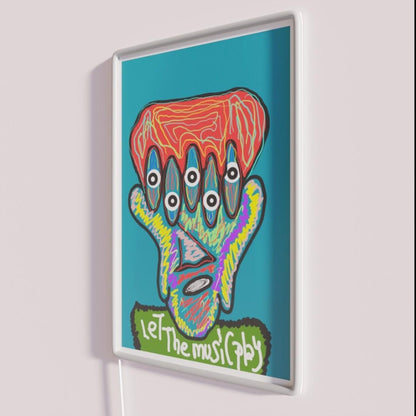 Let The Music Play Rgb Led Neon Sign Bar Pop Art Neon Sign