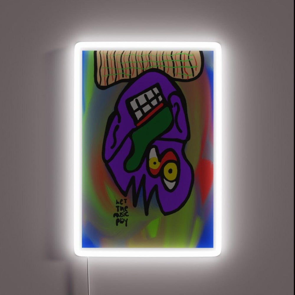 Let The Music Play Rgb Led Neon Sign Bar Pop Art Neon Wall Sign