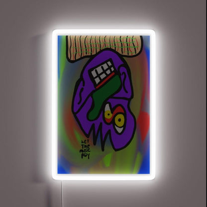 Let The Music Play Rgb Led Neon Sign Bar Pop Art Neon Wall Sign