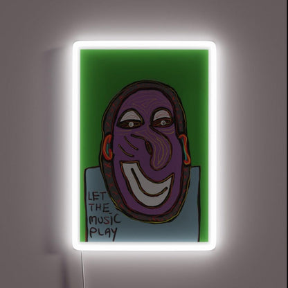 Let The Music Play Rgb Led Neon Sign Bar Restaurant Neon Sign