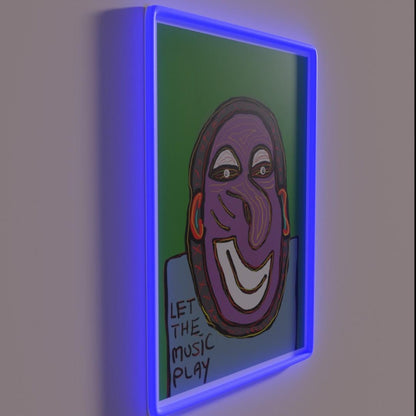 Let The Music Play Rgb Led Neon Sign Bar Restaurant Neon Sign