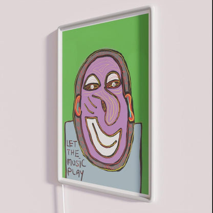 Let The Music Play Rgb Led Neon Sign Bar Restaurant Neon Sign