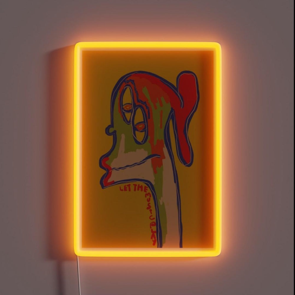 Let The Music Play Rgb Led Neon Sign Bar Uv Printed Neon Sign