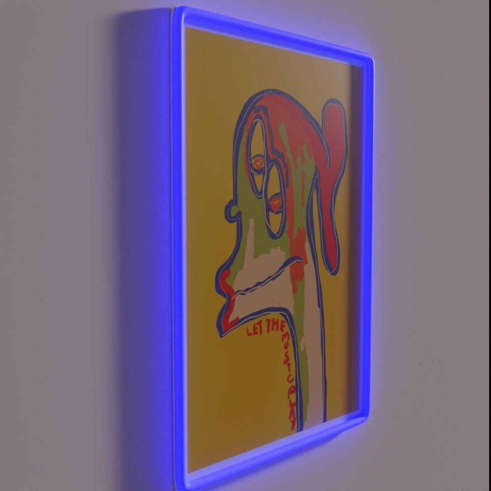 Let The Music Play Rgb Led Neon Sign Bar Uv Printed Neon Sign