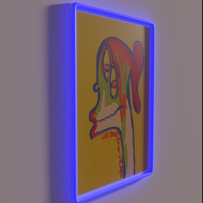 Let The Music Play Rgb Led Neon Sign Bar Uv Printed Neon Sign