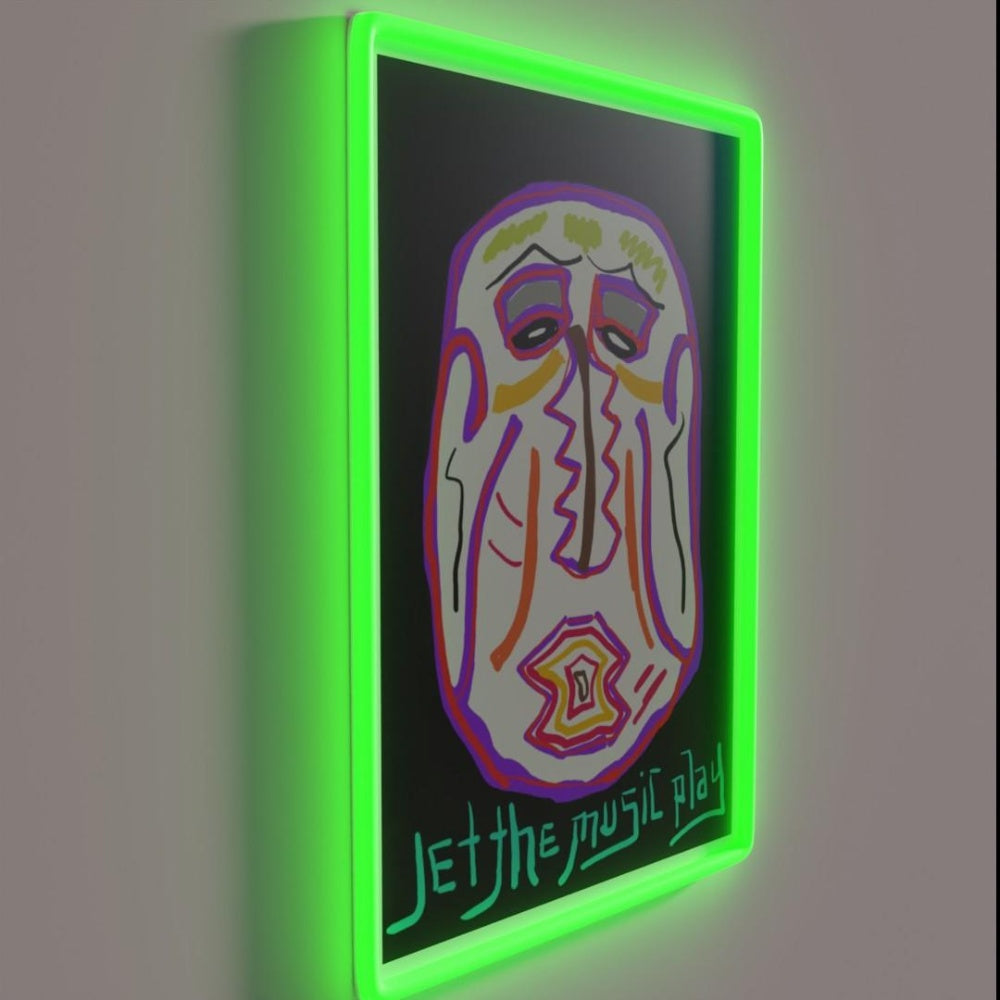 Let The Music Play Rgb Led Neon Sign Bar Uv Wall Decor