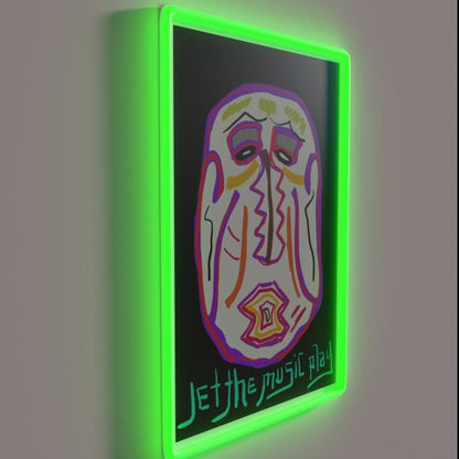 Let The Music Play Rgb Led Neon Sign Bar Uv Wall Decor