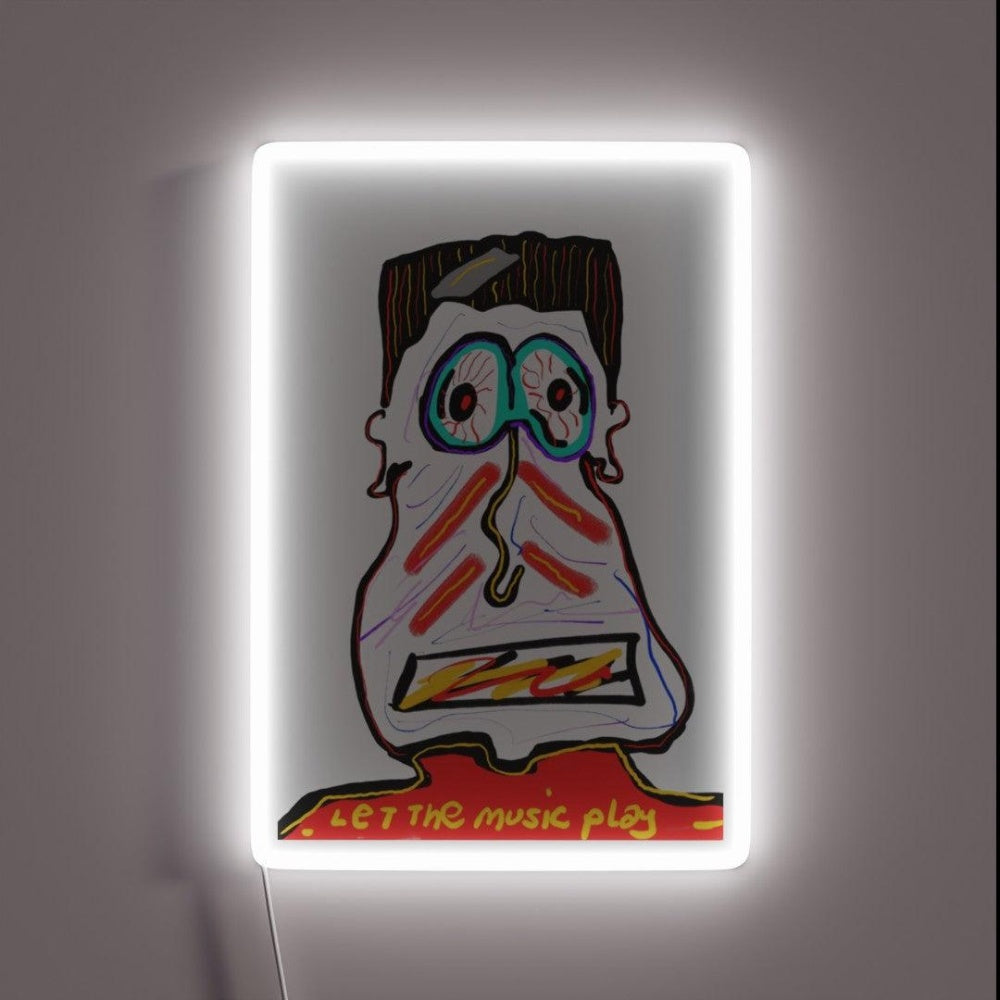 Let The Music Play Rgb Led Neon Sign Bar Uv Wall Neon Sign For Pub