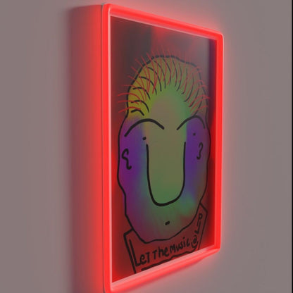 Let The Music Play Rgb Led Neon Sign Bar Wall Boho Wall Decor