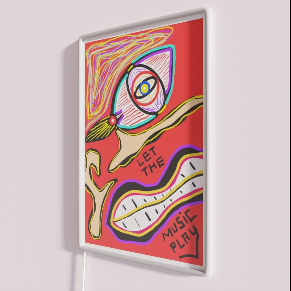 Let The Music Play Rgb Led Neon Sign Bar Wall Decor