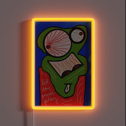 Let The Music Play Rgb Led Neon Sign Bar Wall Decor Custom Wall Decor