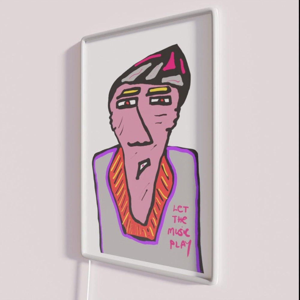 Let The Music Play Rgb Led Neon Sign Bar Wall Decors