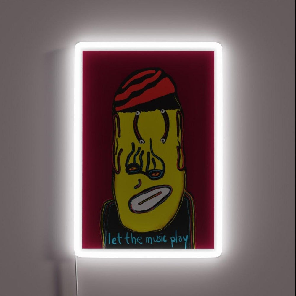 Let The Music Play Rgb Led Neon Sign Bedroom Abstract Wall Decor