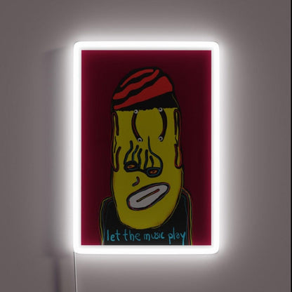 Let The Music Play Rgb Led Neon Sign Bedroom Abstract Wall Decor