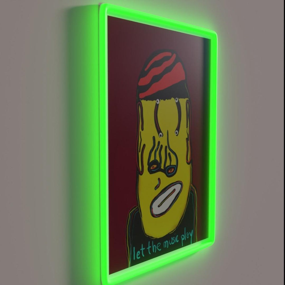 Let The Music Play Rgb Led Neon Sign Bedroom Abstract Wall Decor